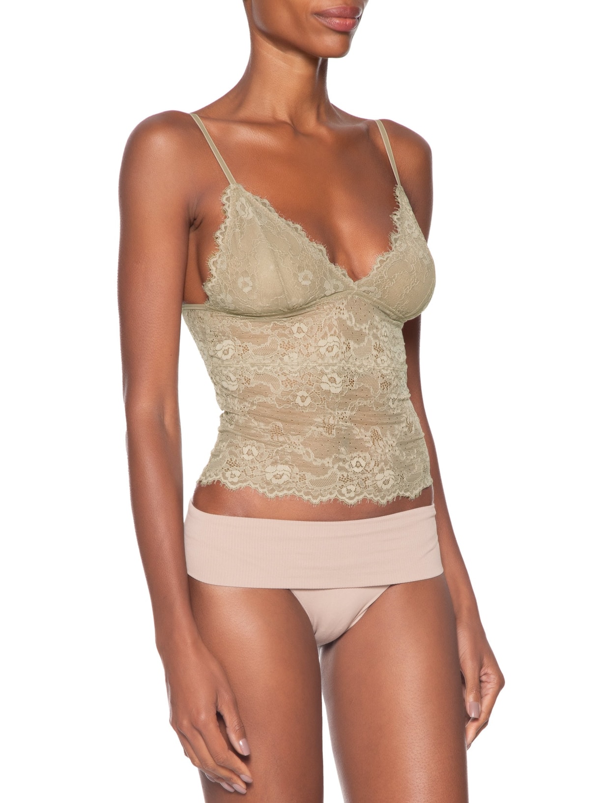 Regata Feminina Intimates Renda Marrom Animale