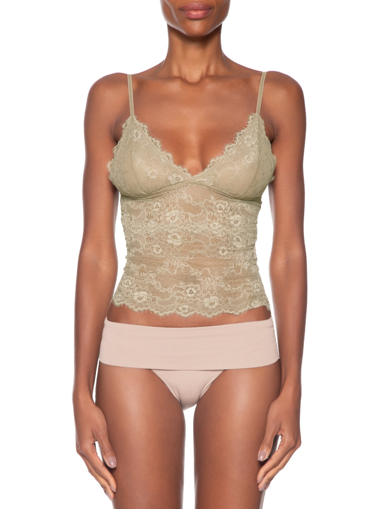 Regata Feminina Intimates Renda Marrom Animale