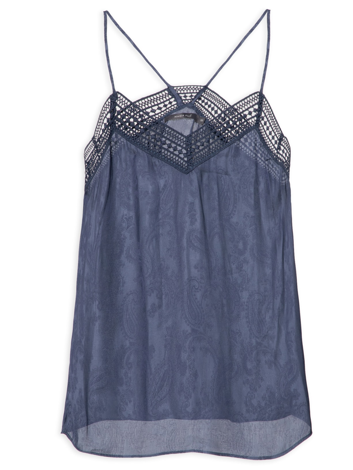 Regata Feminina Jacquard Cachemiere - Azul
