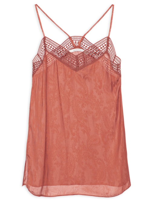 Regata Feminina Jacquard Cachemiere - Rosa