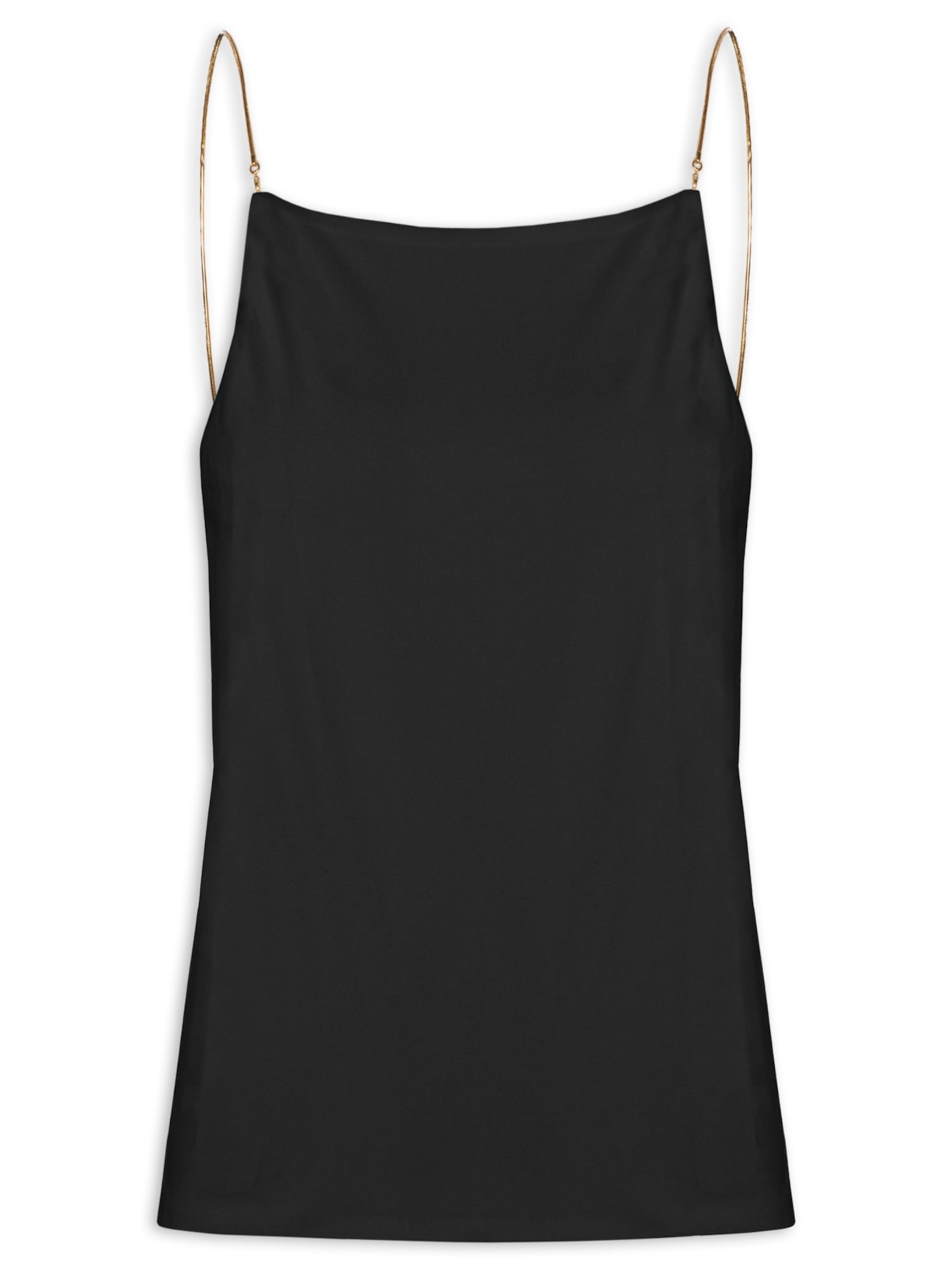 Regata Feminina Jersey Correntes - Preto