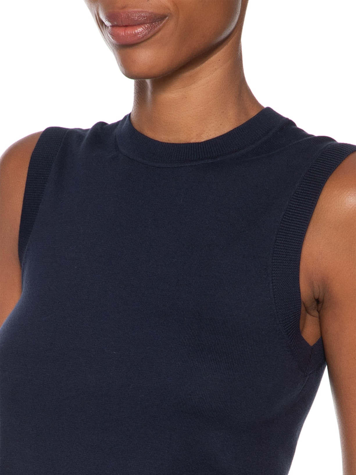 Regata Feminina Jersey Stitch Sl C-NK Swt Azul Tommy Hilfiger