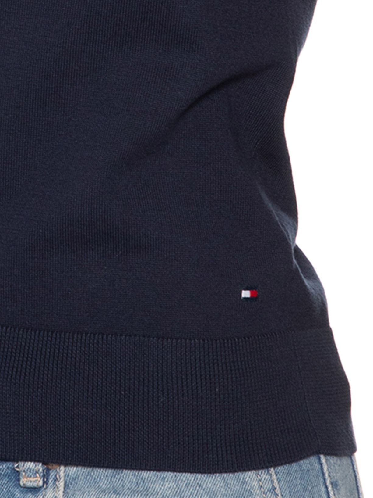 Regata Feminina Jersey Stitch Sl C-NK Swt Azul Tommy Hilfiger