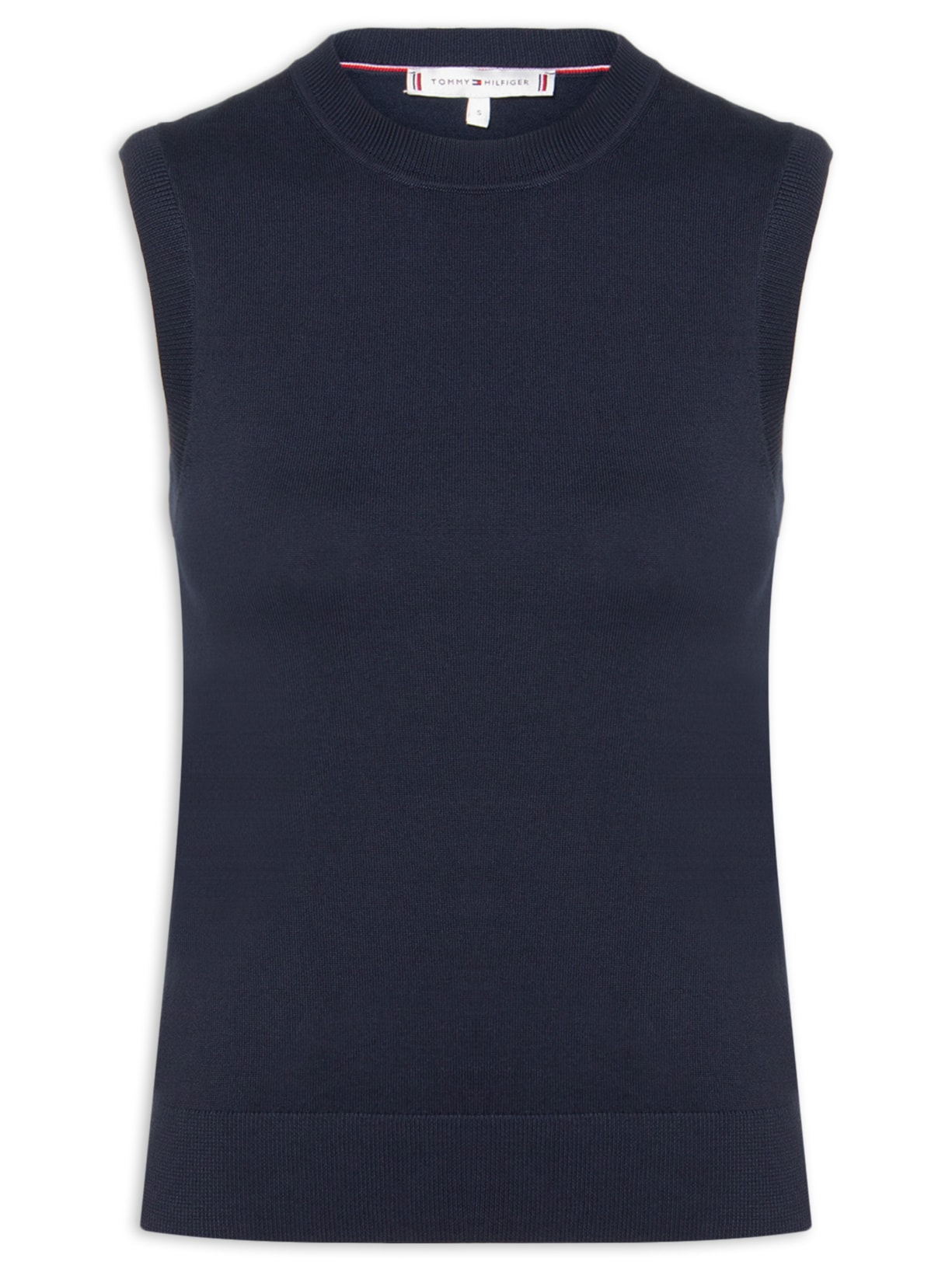 Regata Feminina Jersey Stitch Sl C-NK Swt Azul Tommy Hilfiger