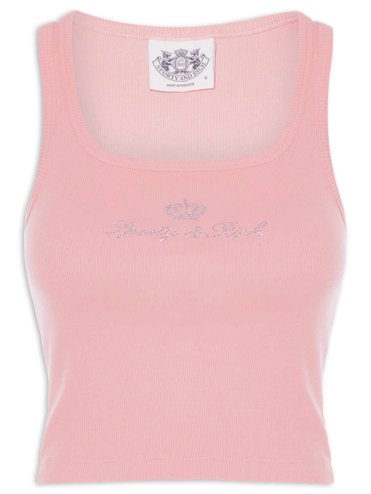 Regata Feminina Juicy Crown Ribbed Tank Rosa Sporty & Rich + Juicy Couture