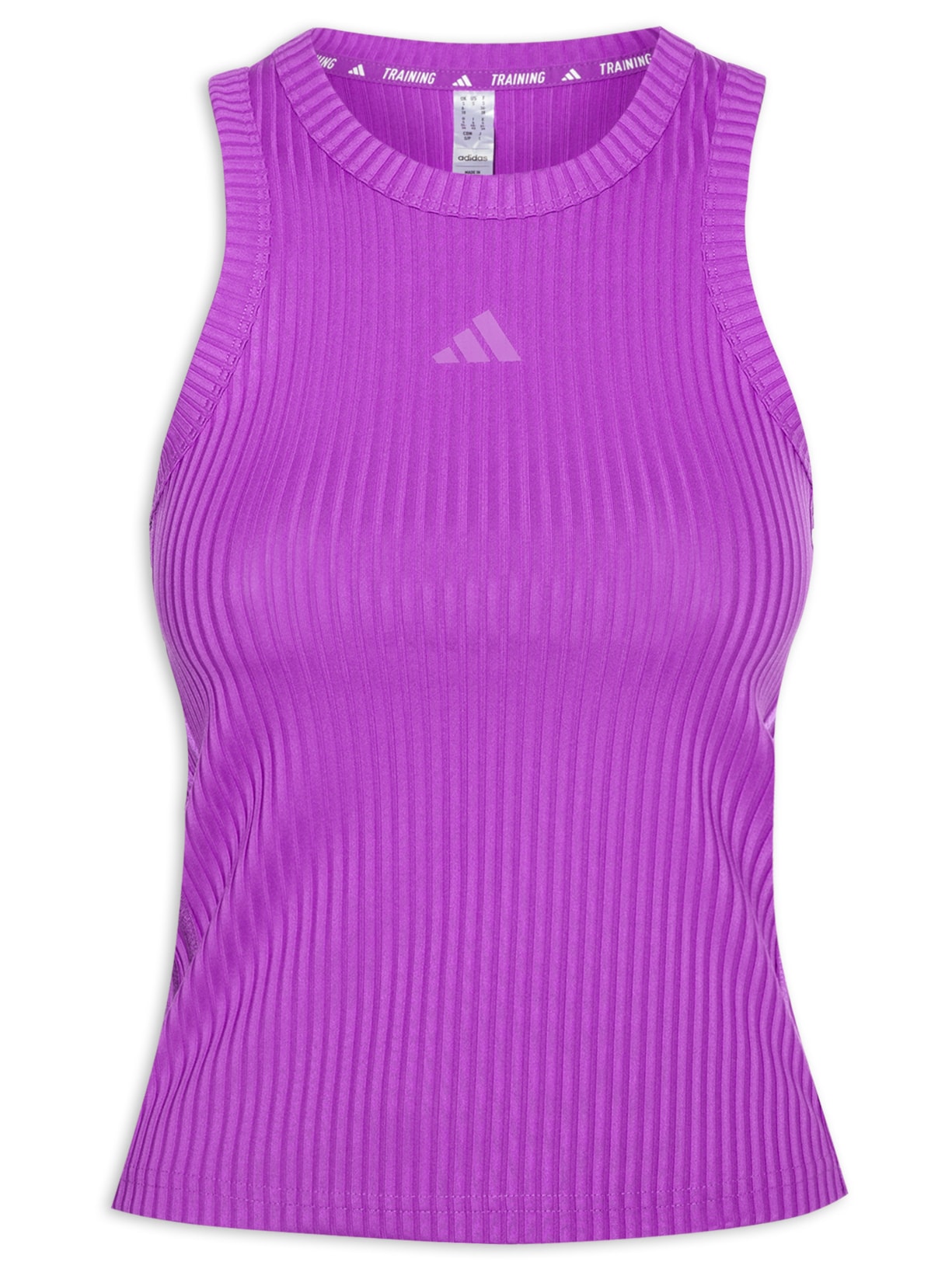 Regata Feminina Justa All Gym Seasonal Rib Tonal Três Listras - Rosa