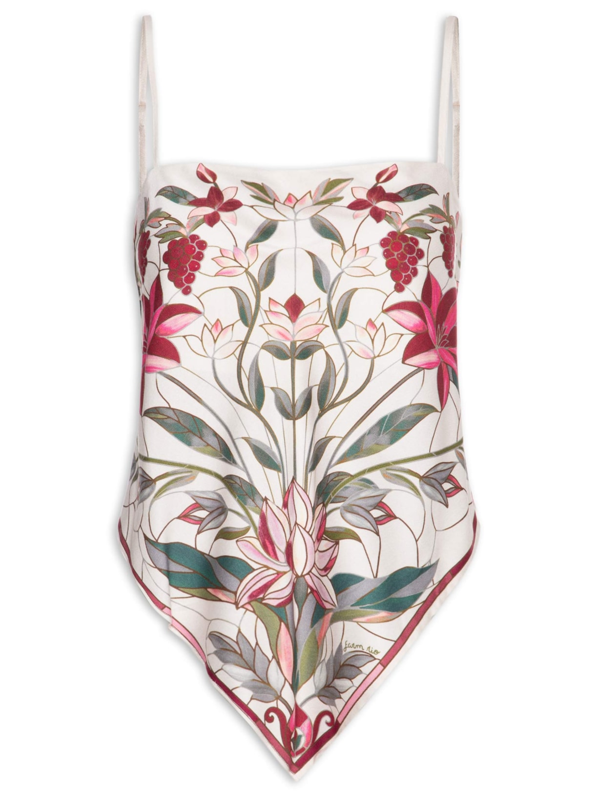 Regata Feminina Lenço Jardim Vitral – Branco Farm