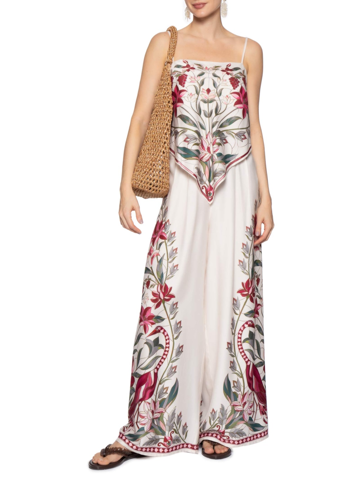 Regata Feminina Lenço Jardim Vitral – Branco Farm