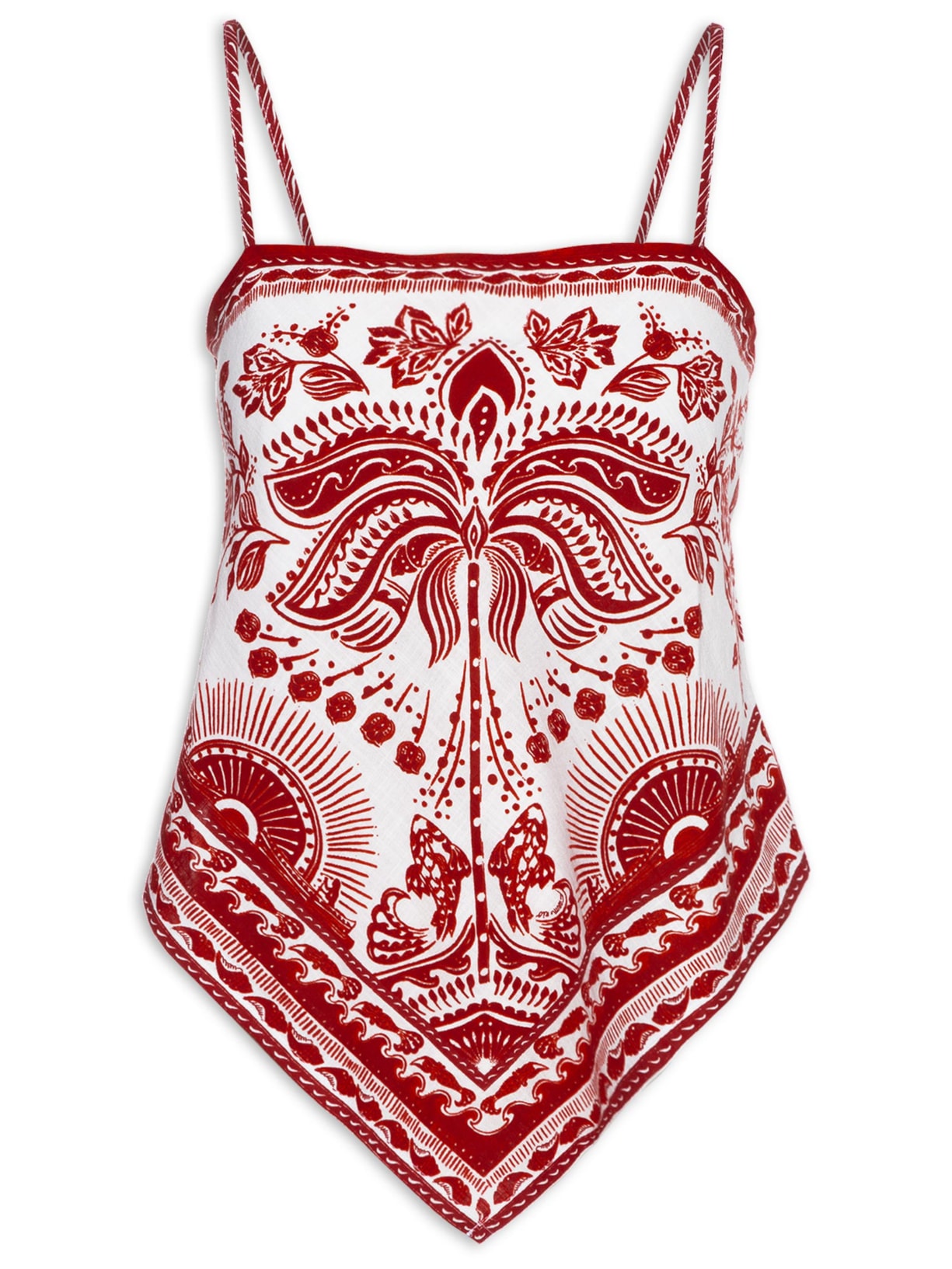 Regata Feminina Lenço Passeio De Rio - Vermelho