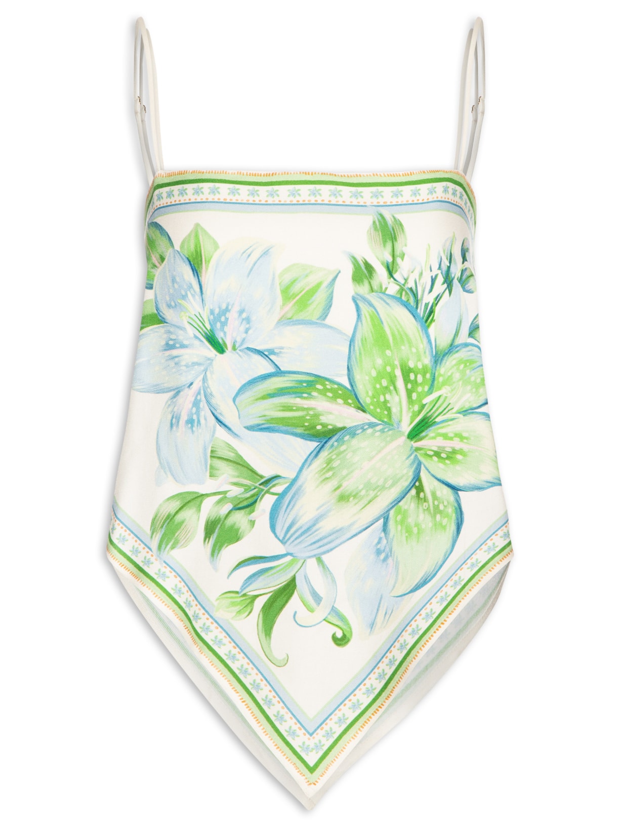 Regata Feminina Lírio Tropical Lenço - Off White