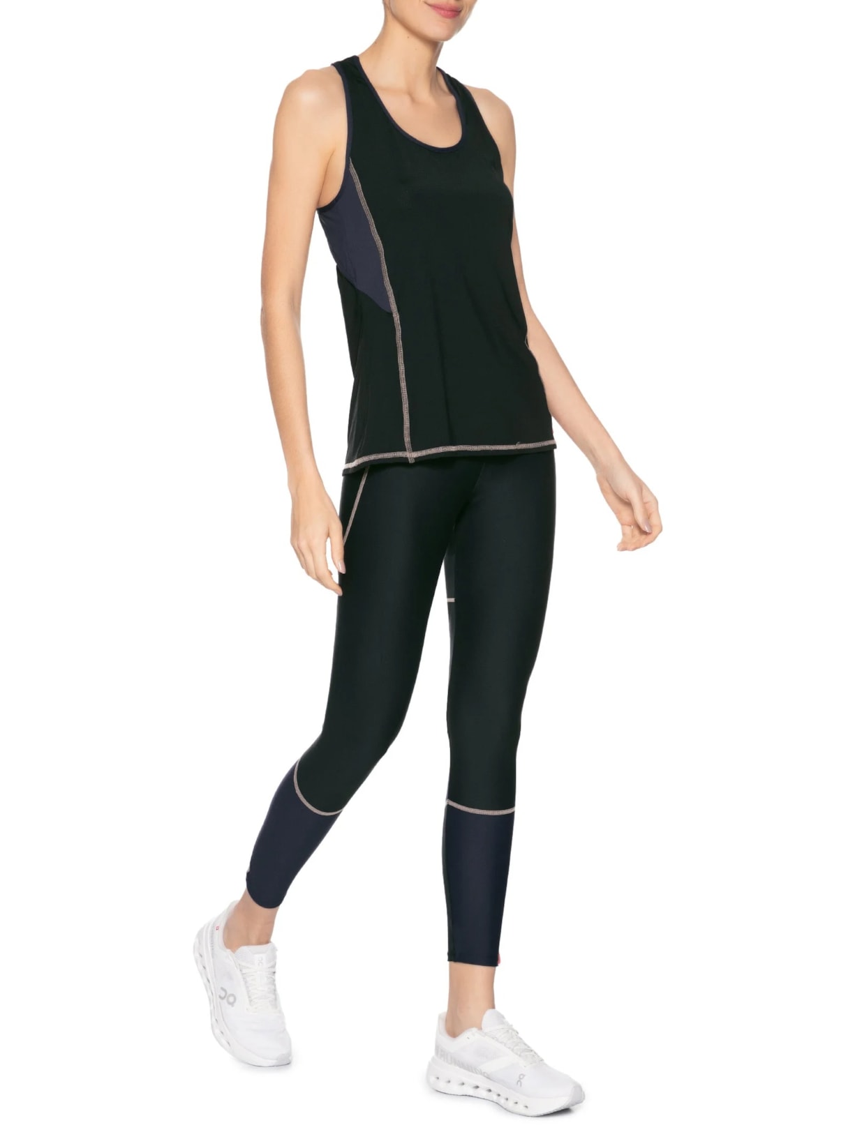 Regata Feminina Lisa  Cardio Preto Body For Sure