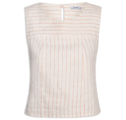 Regata Feminina Listrada Básica - Bege