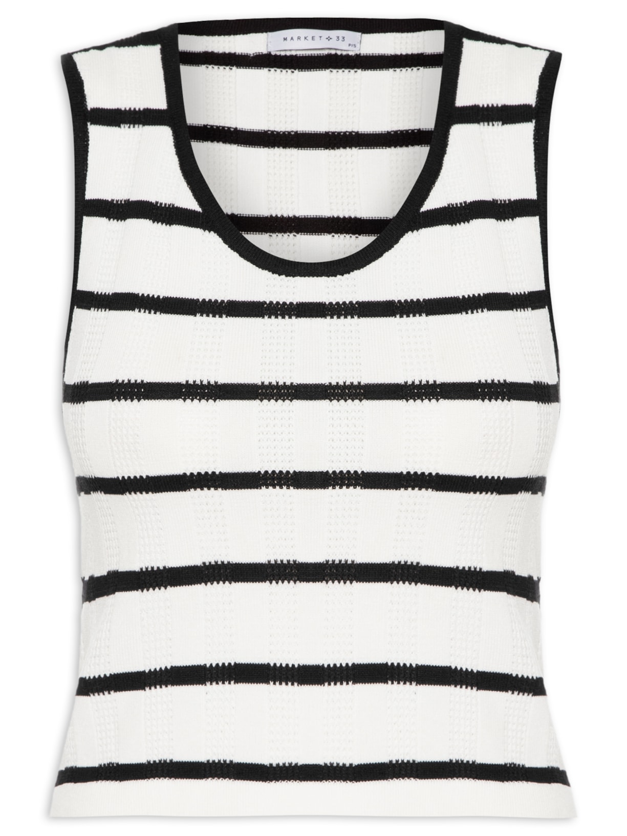 Regata Feminina Listrada Em Tricot - Off White