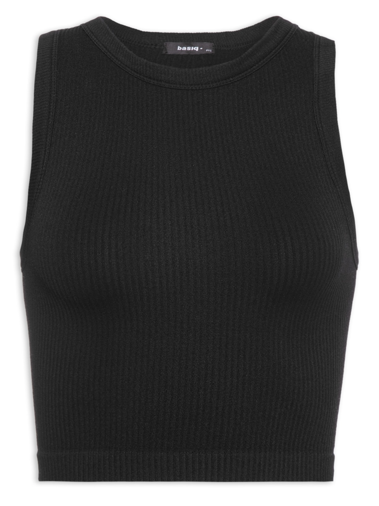 Regata Feminina Malha Canelada - Preto