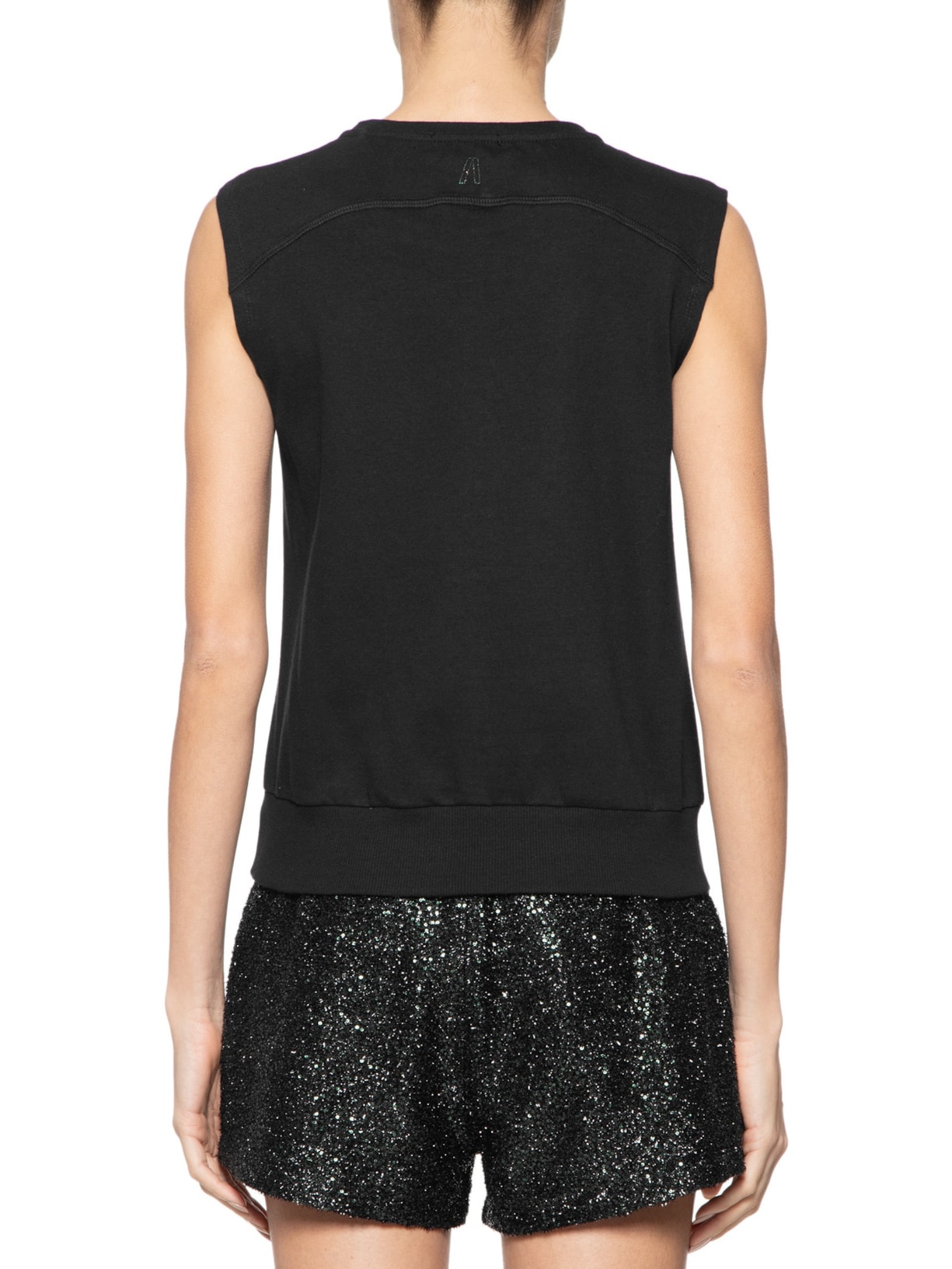 Regata Feminina Malha Elástico Barra Silk De Onça Preto Animale Jeans