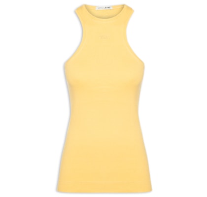 Regata Feminina Malha Halter - Amarelo