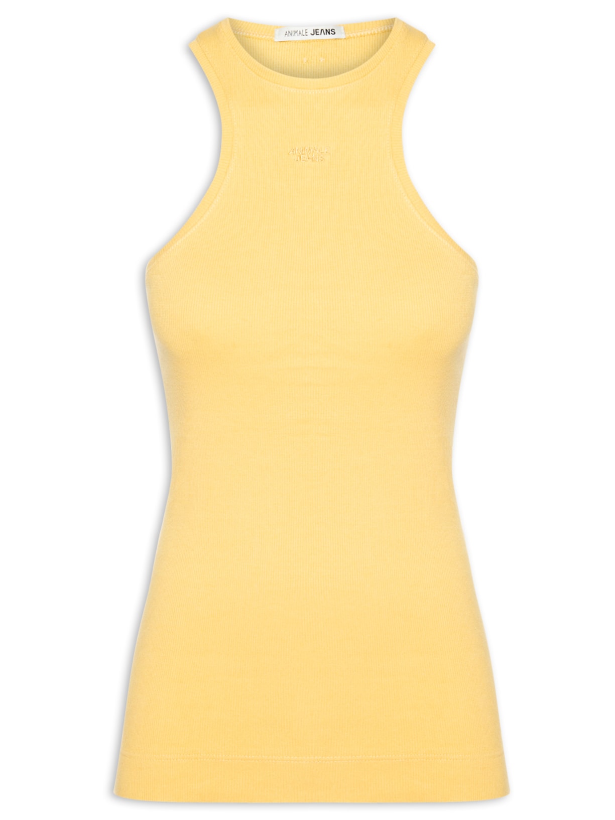 Regata Feminina Malha Halter - Amarelo