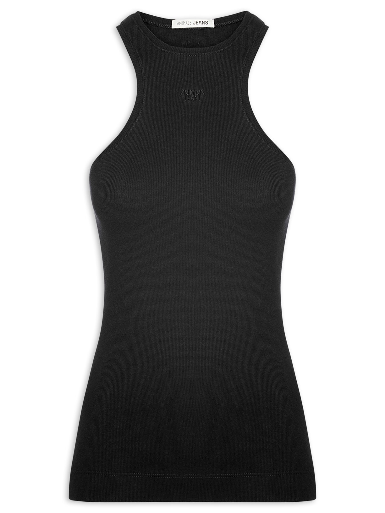 Regata Feminina Malha Halter - Preto