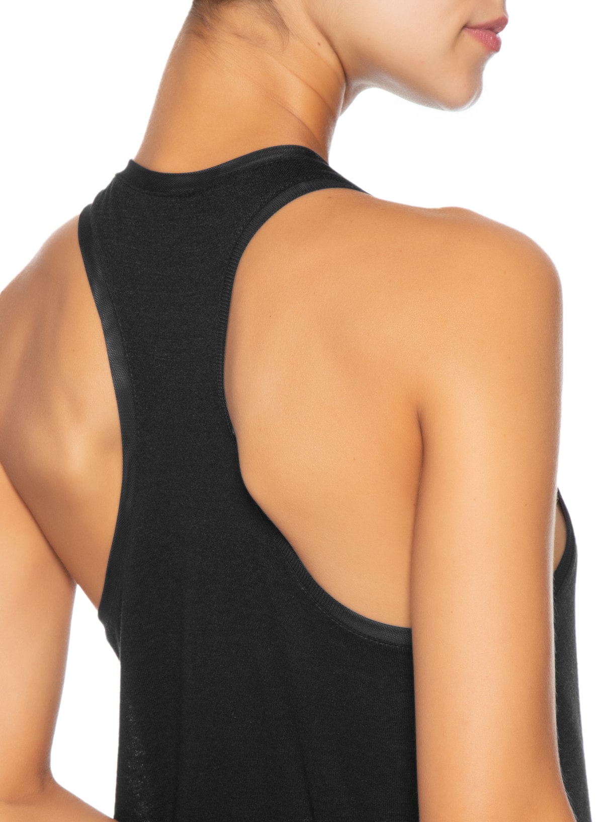 Regata Feminina Malha Linen Preto Osklen
