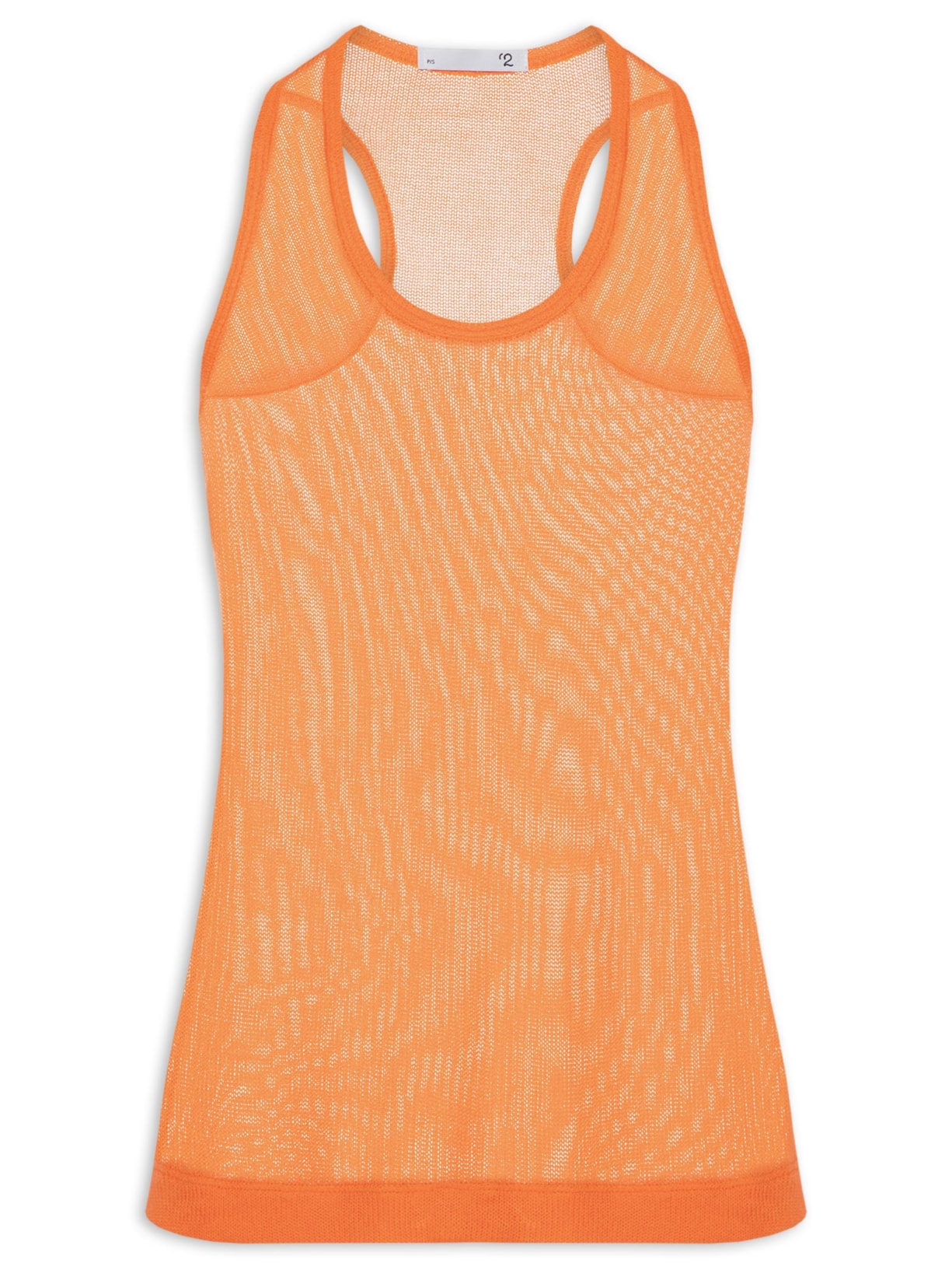 Regata Feminina Malha Transparente - Laranja