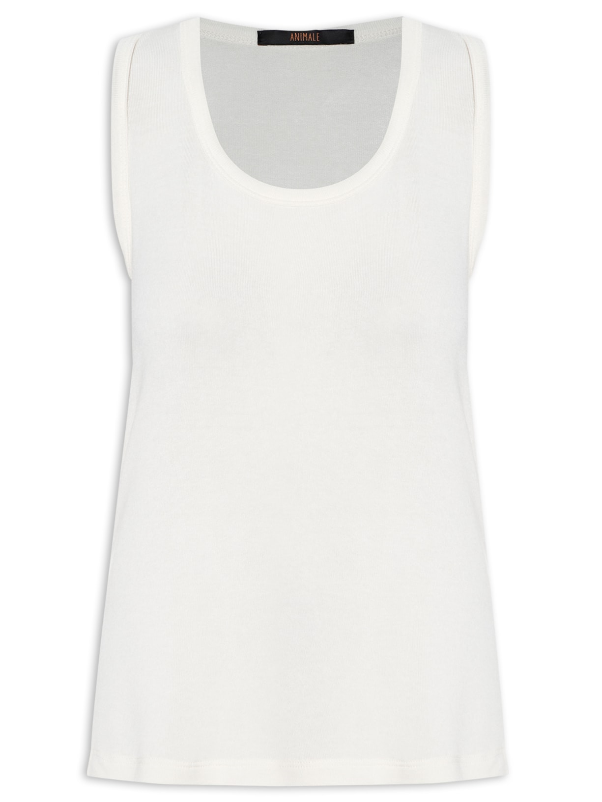 Regata Feminina Malha Vivian Basic - Branco
