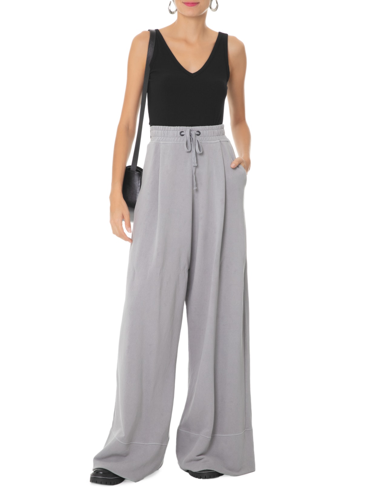 Regata Feminina Melanie V Preto Mixed