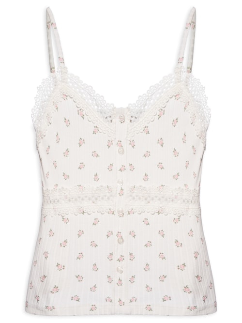 Regata Feminina Melissa Estampada - Branco