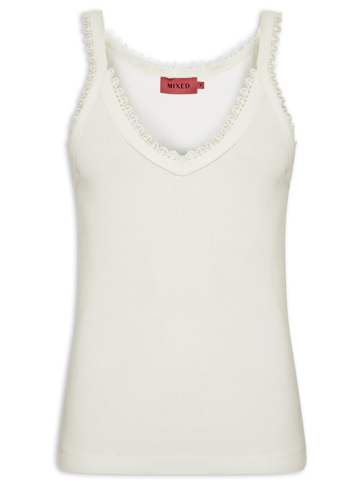 Regata Feminina Milly V27 Branco Mixed