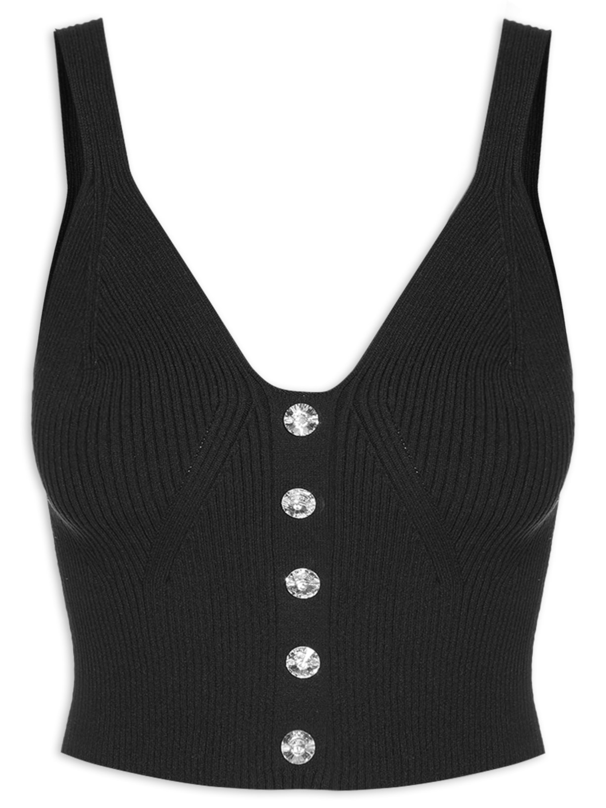 Regata Feminina Mullet Tricot - Preto