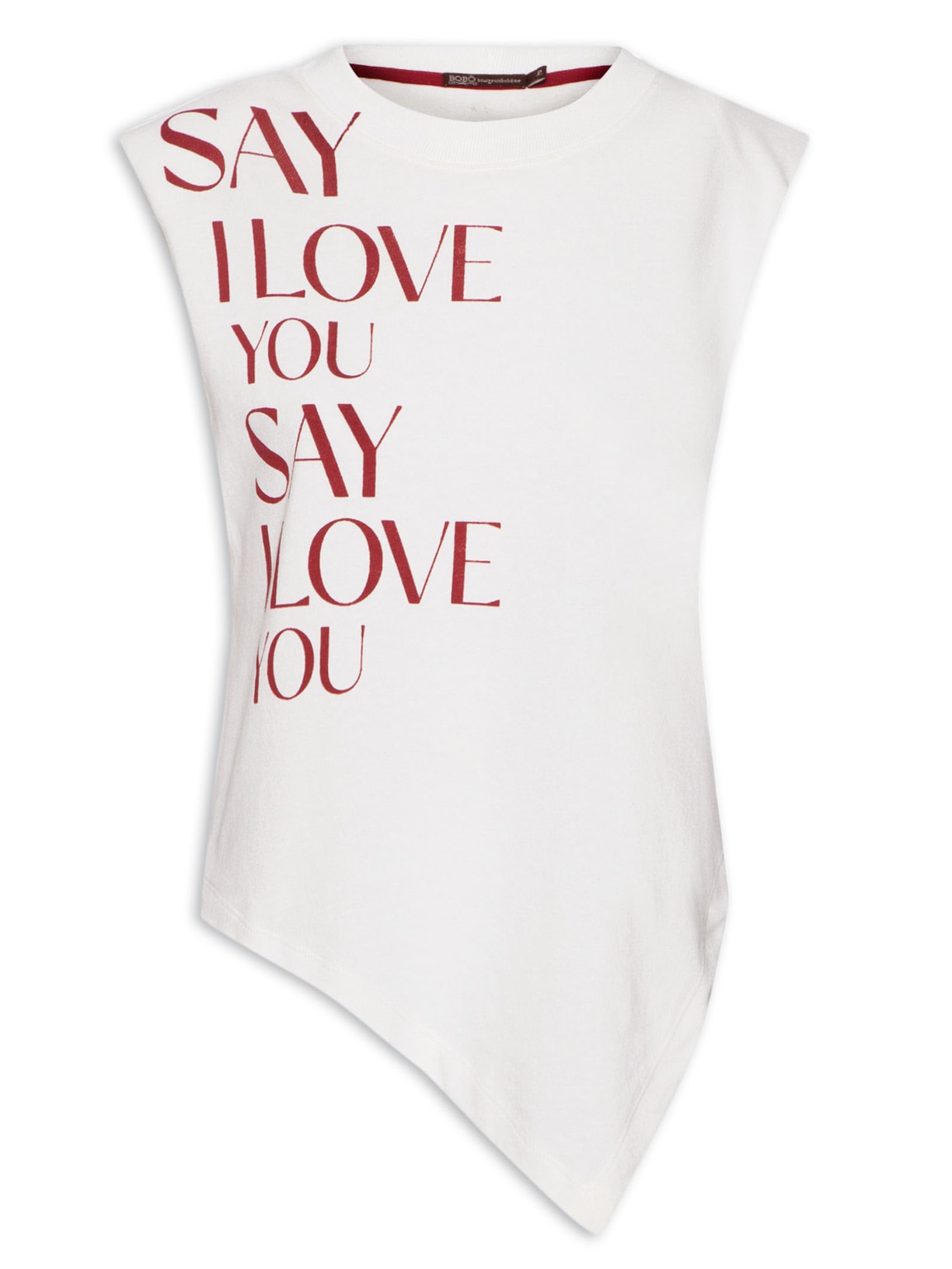 Regata Feminina Muscle I Love You - Off White