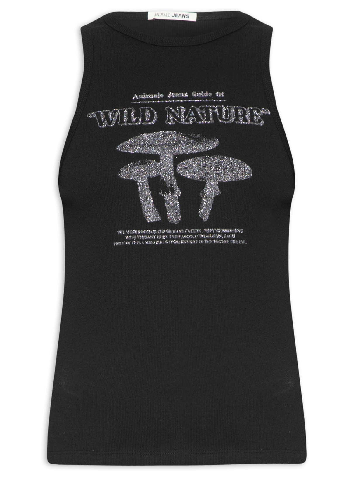 Regata Feminina Mushrooms Bright - Preto