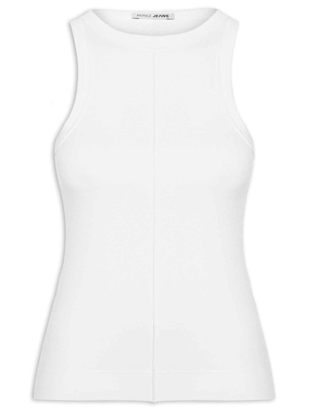 Regata Feminina Nadador Com Friso Frontal Branco Animale Jeans