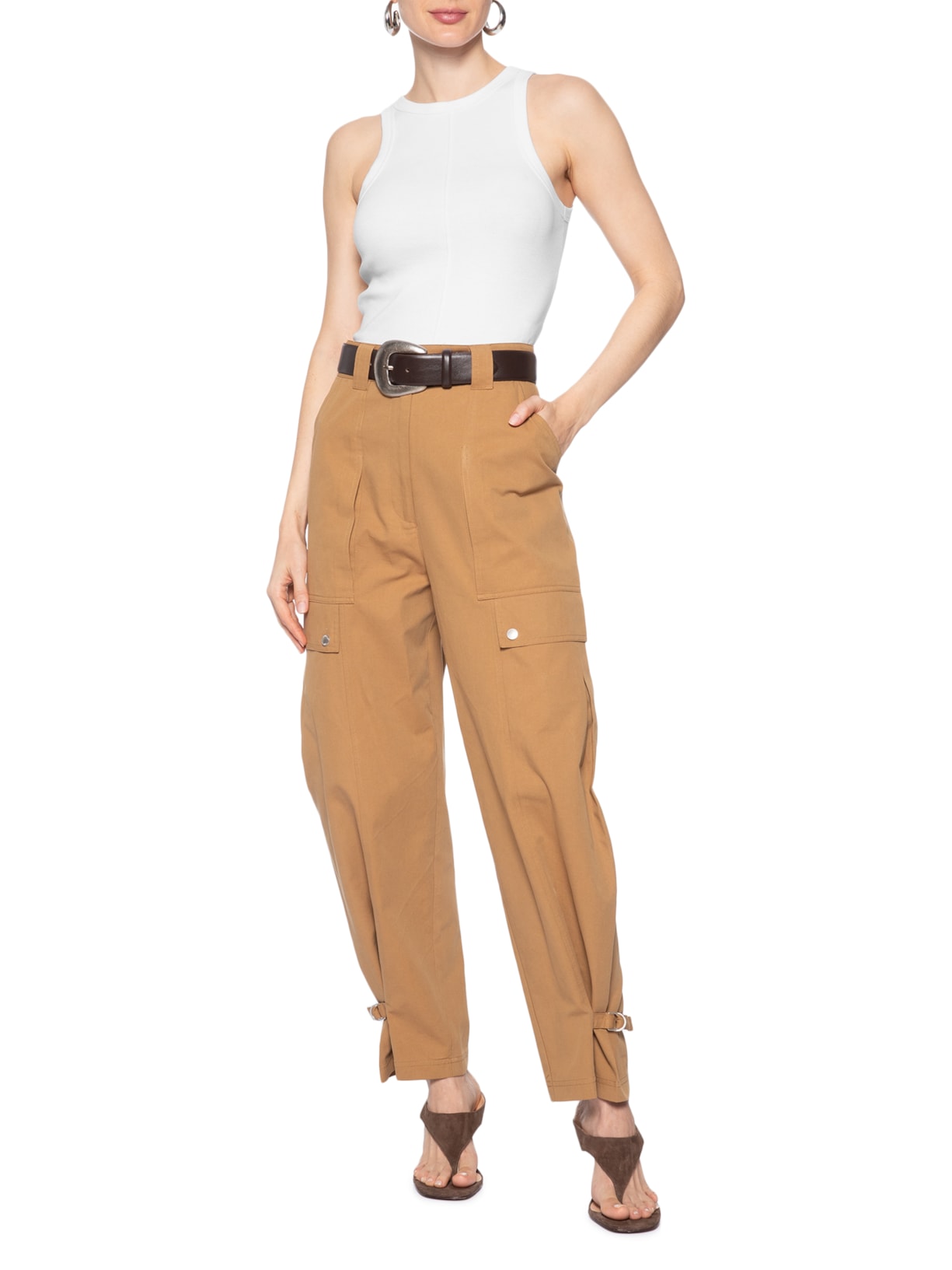 Regata Feminina Nadador Com Friso Frontal Branco Animale Jeans