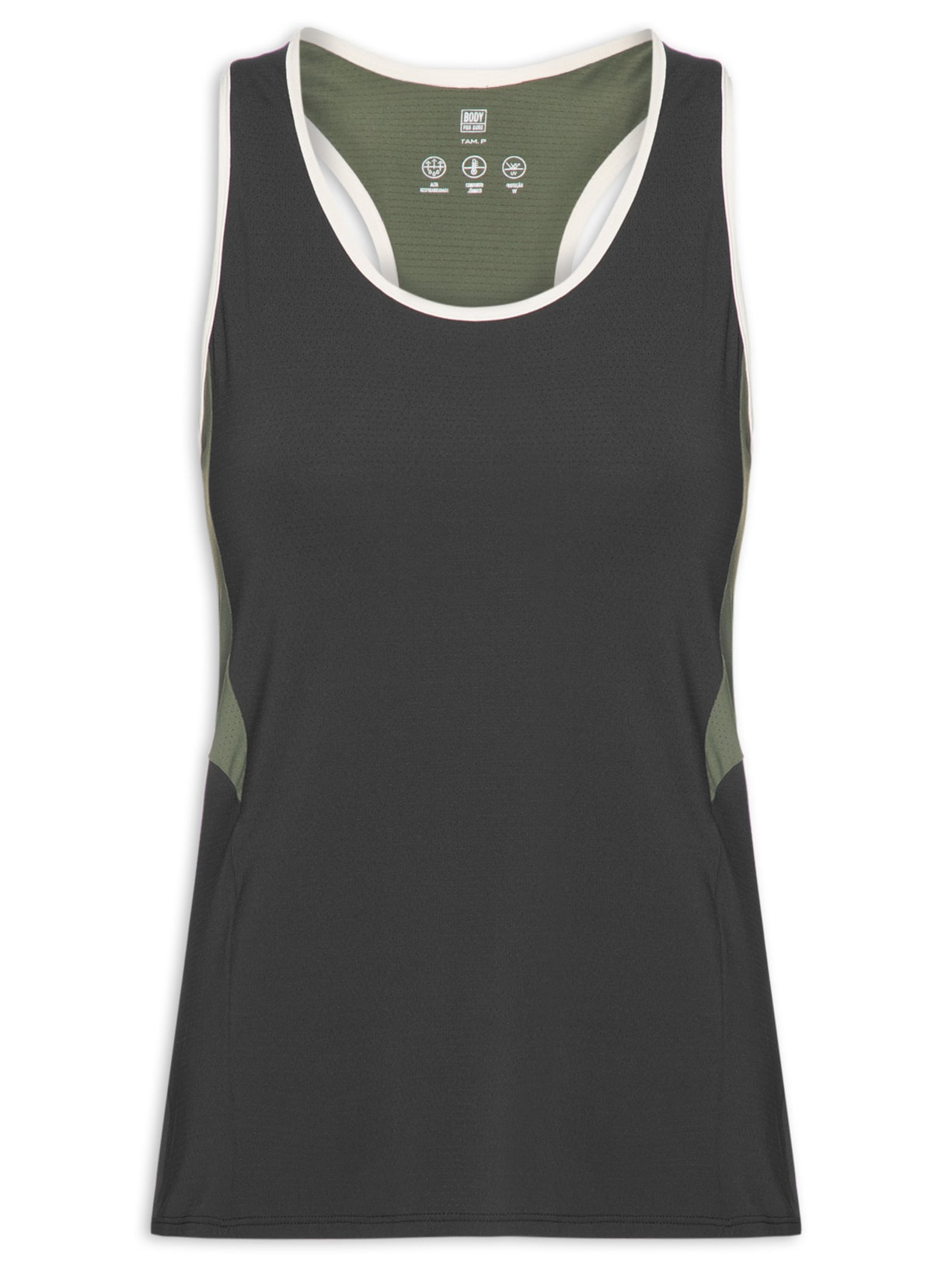 Regata Feminina Nadador Lisa Athleta Preto Body For Sure