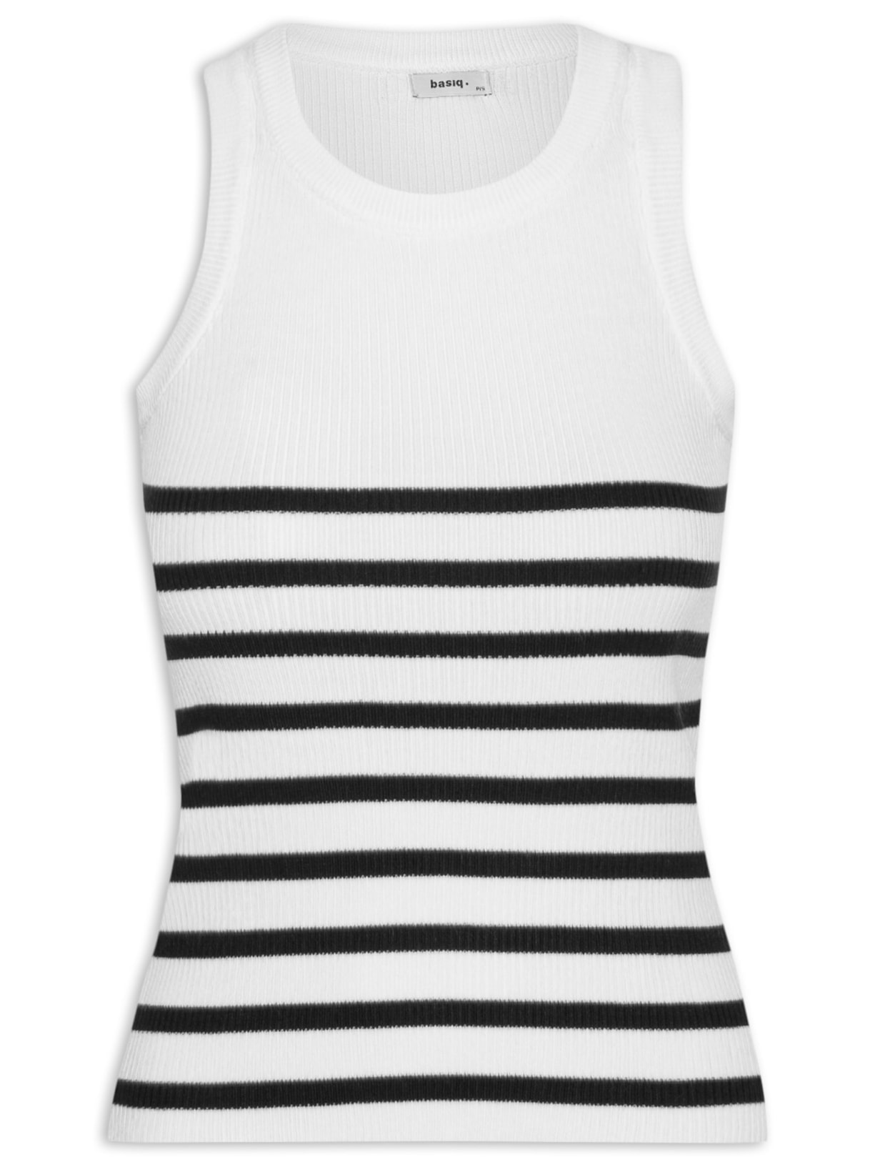 Regata Feminina Nadador Tricot Listrada - Branco