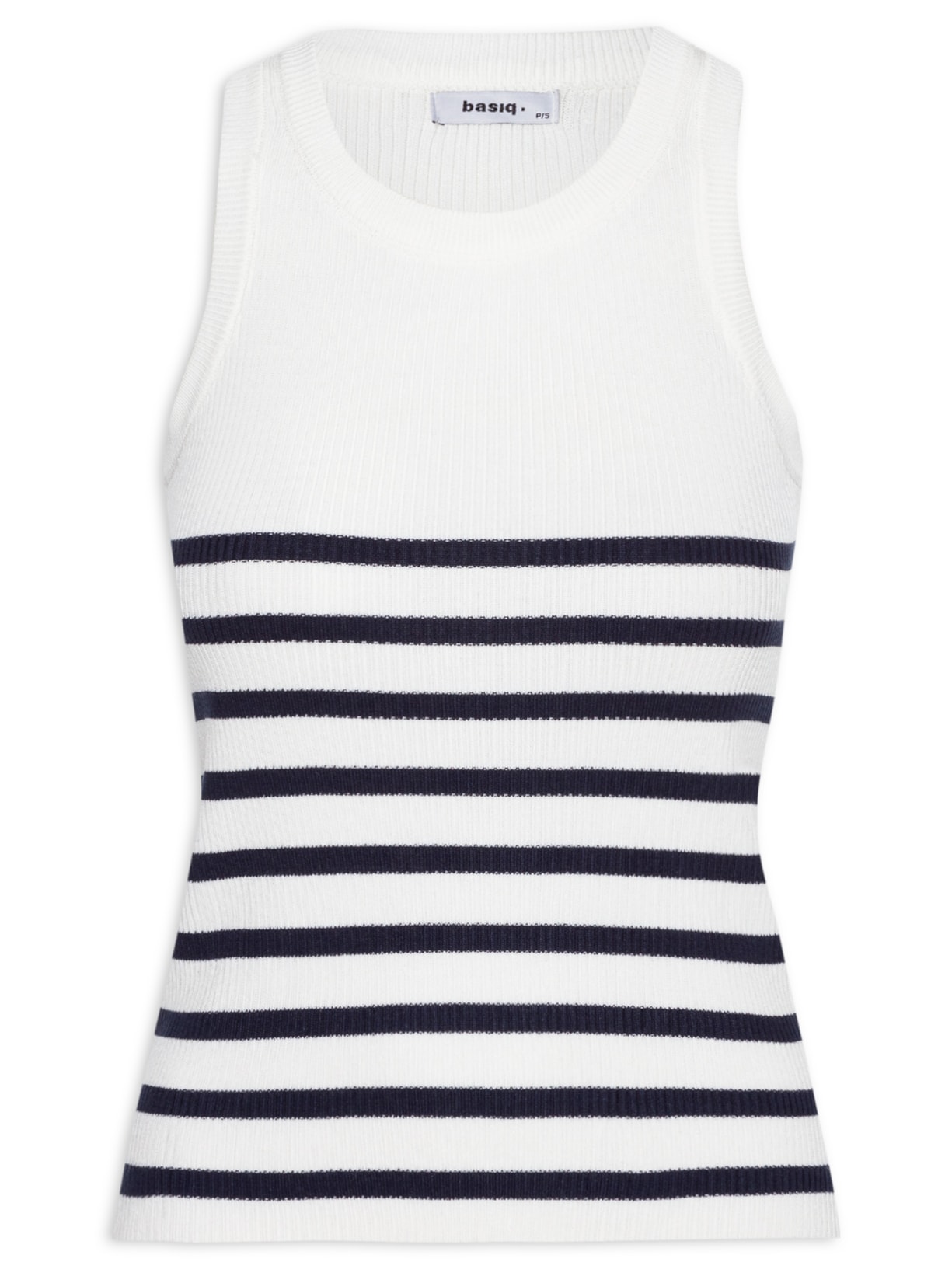 Regata Feminina Nadador Tricot Listrada - Off White