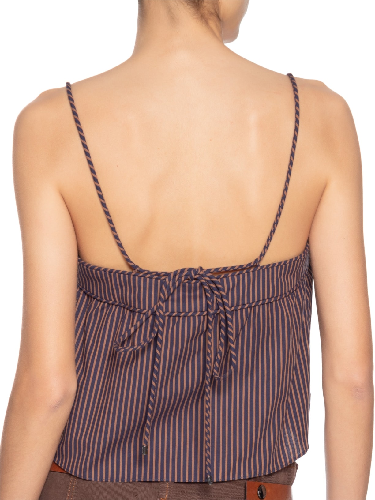 Regata Feminina Nara Listras Brick Azul Animale