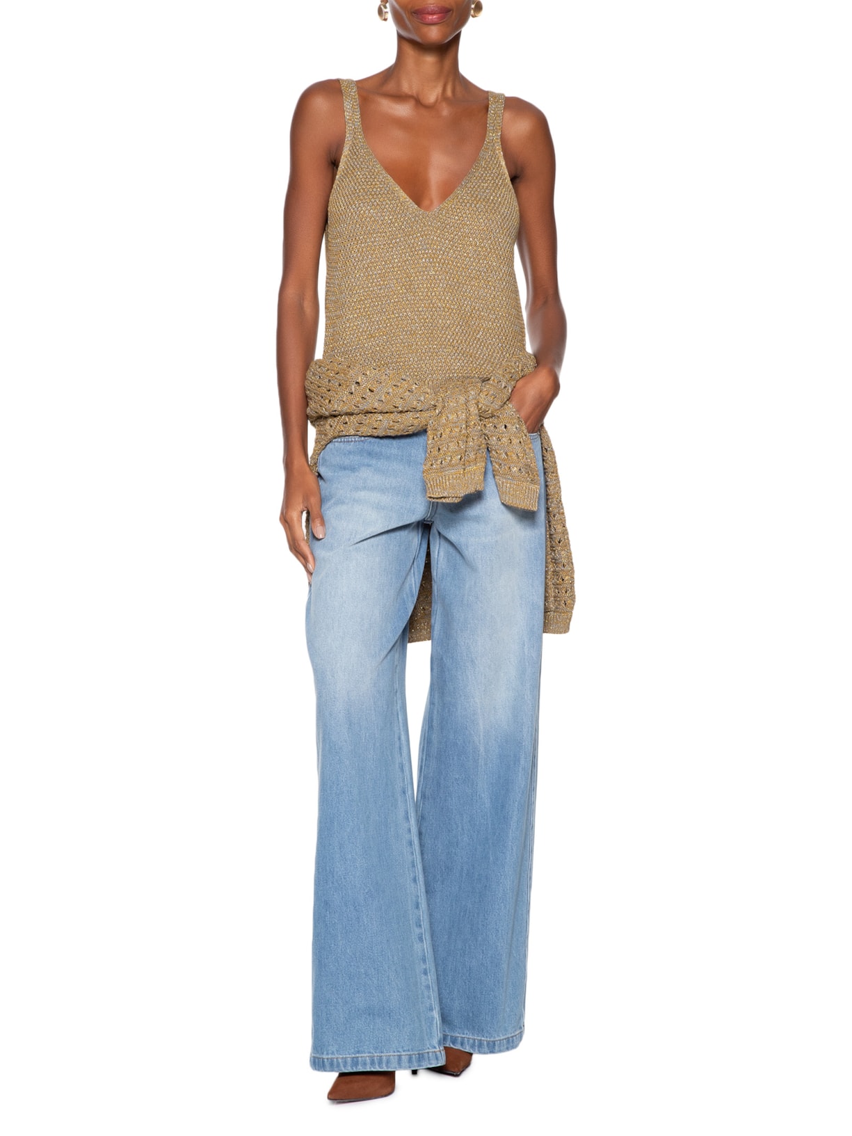 Regata Feminina Nelia Marrom Le Lis