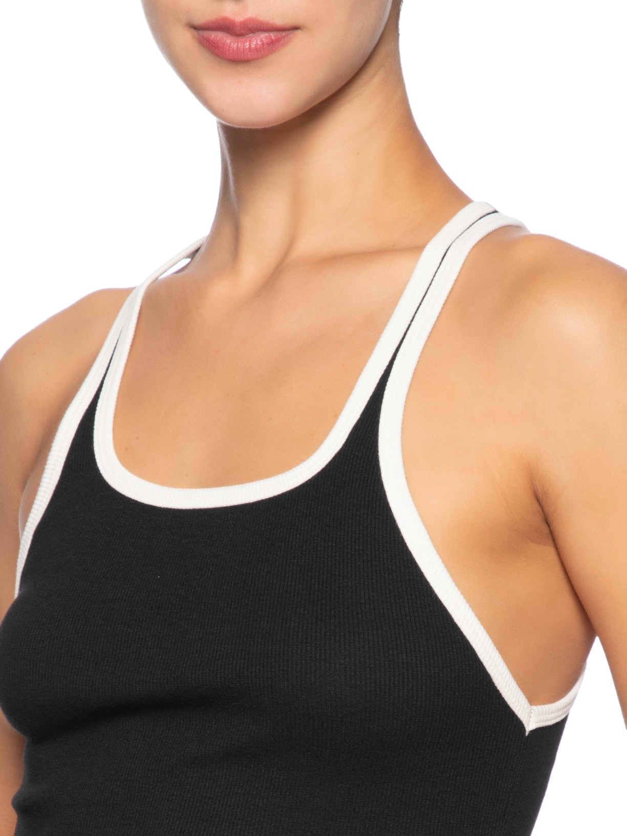 Regata Feminina Nina Bicolor Preto Farm