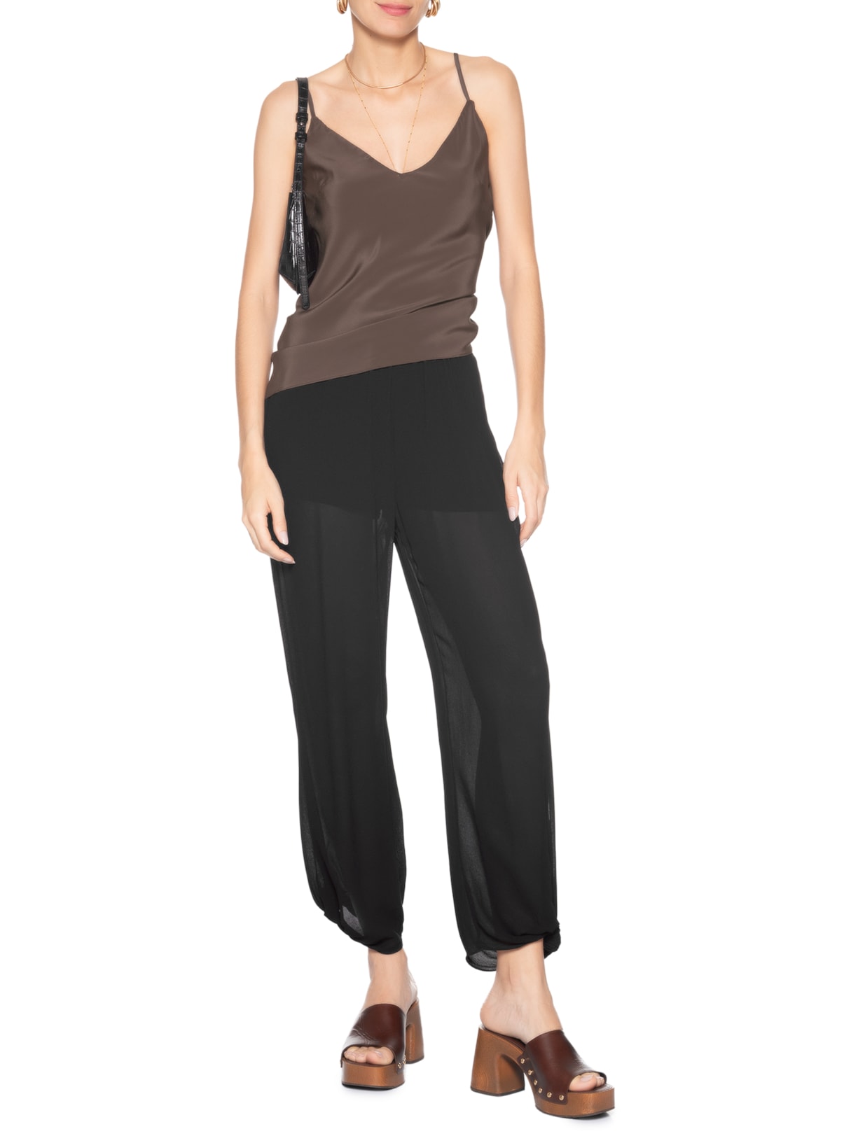 Regata Feminina Nora Marrom Le Lis