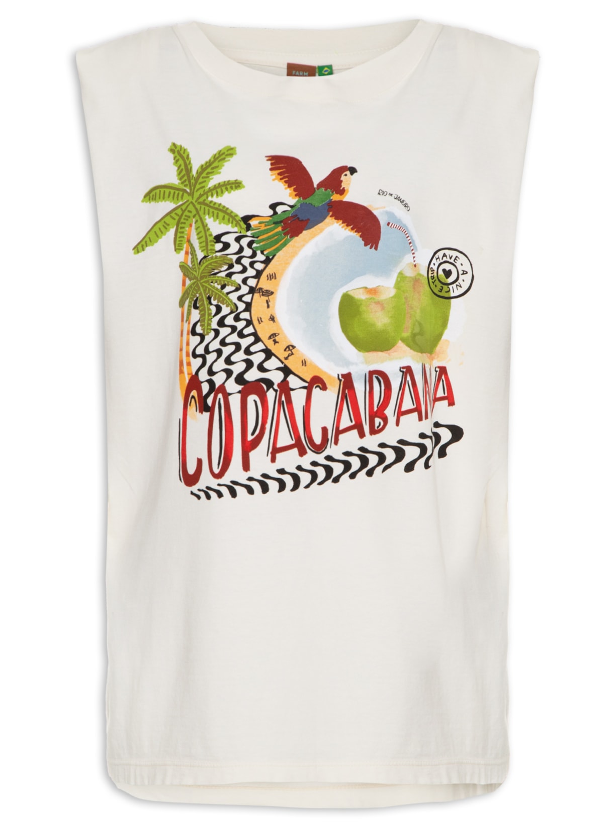 Regata Feminina Ombreira Copacabana - Off White