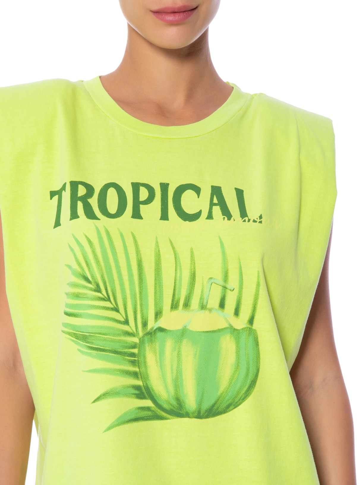 Regata Feminina Ombreira Tropical Verde Farm