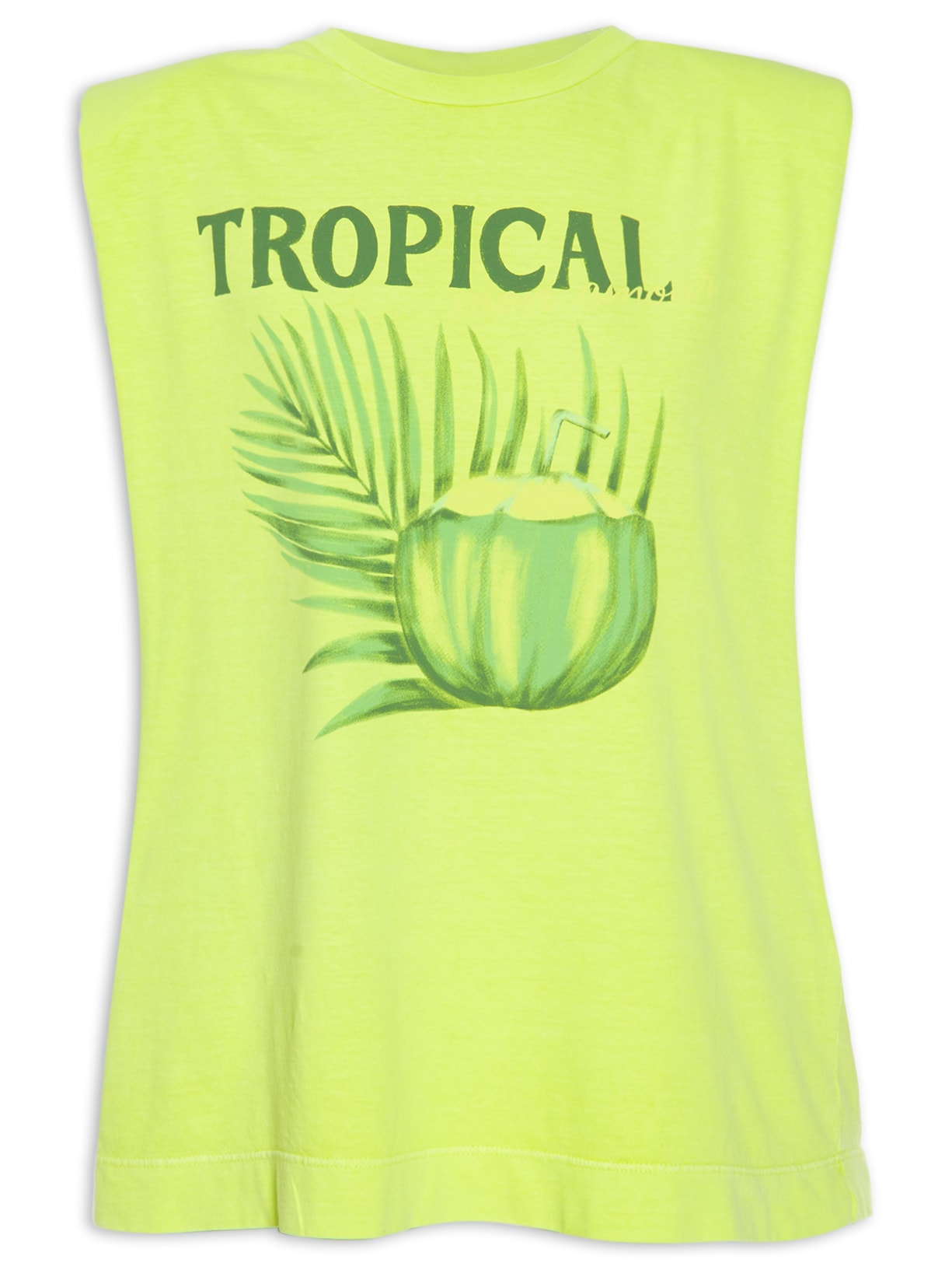 Regata Feminina Ombreira Tropical Verde Farm