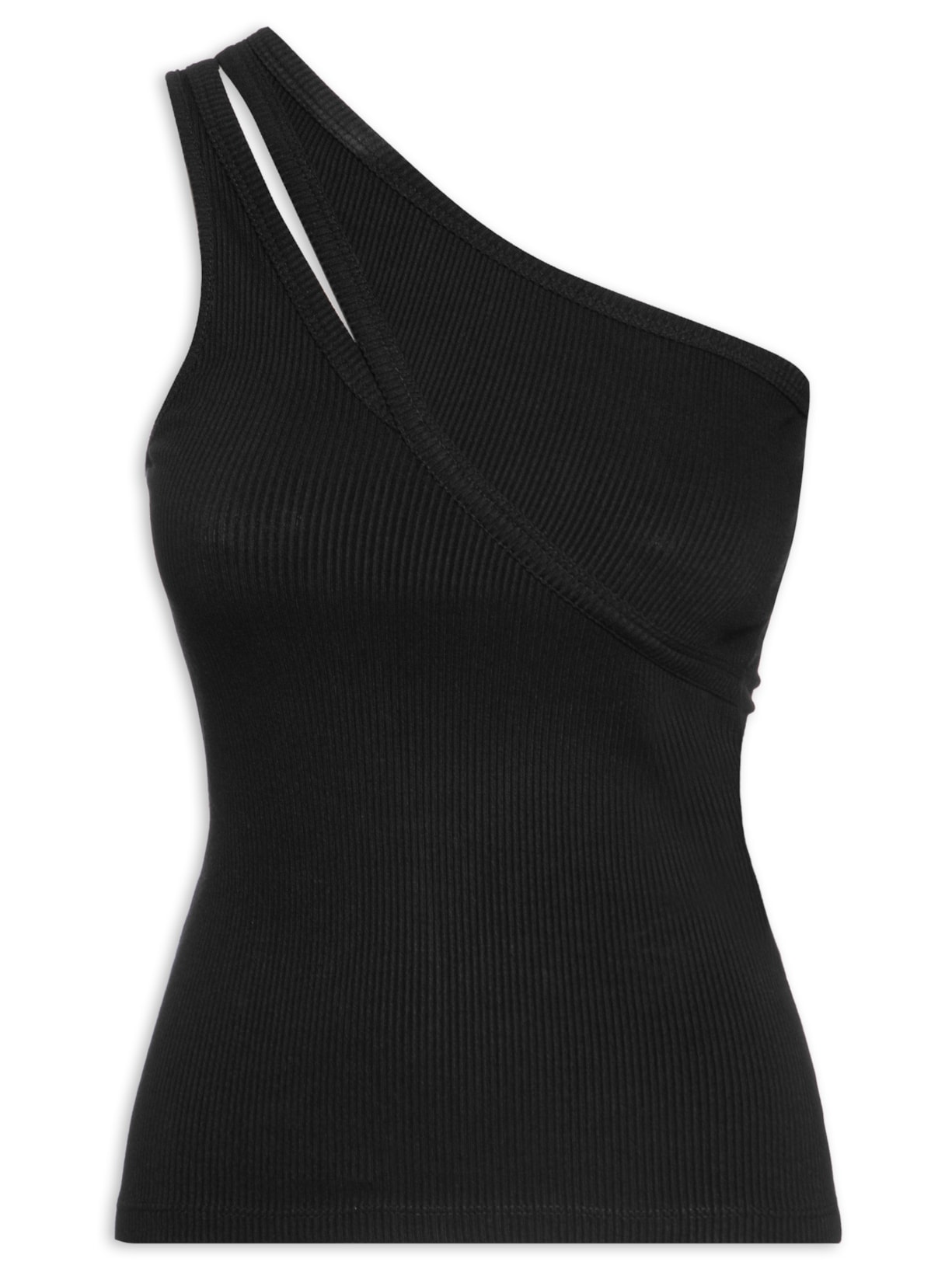 Regata Feminina Ombro Só Flavia - Preto