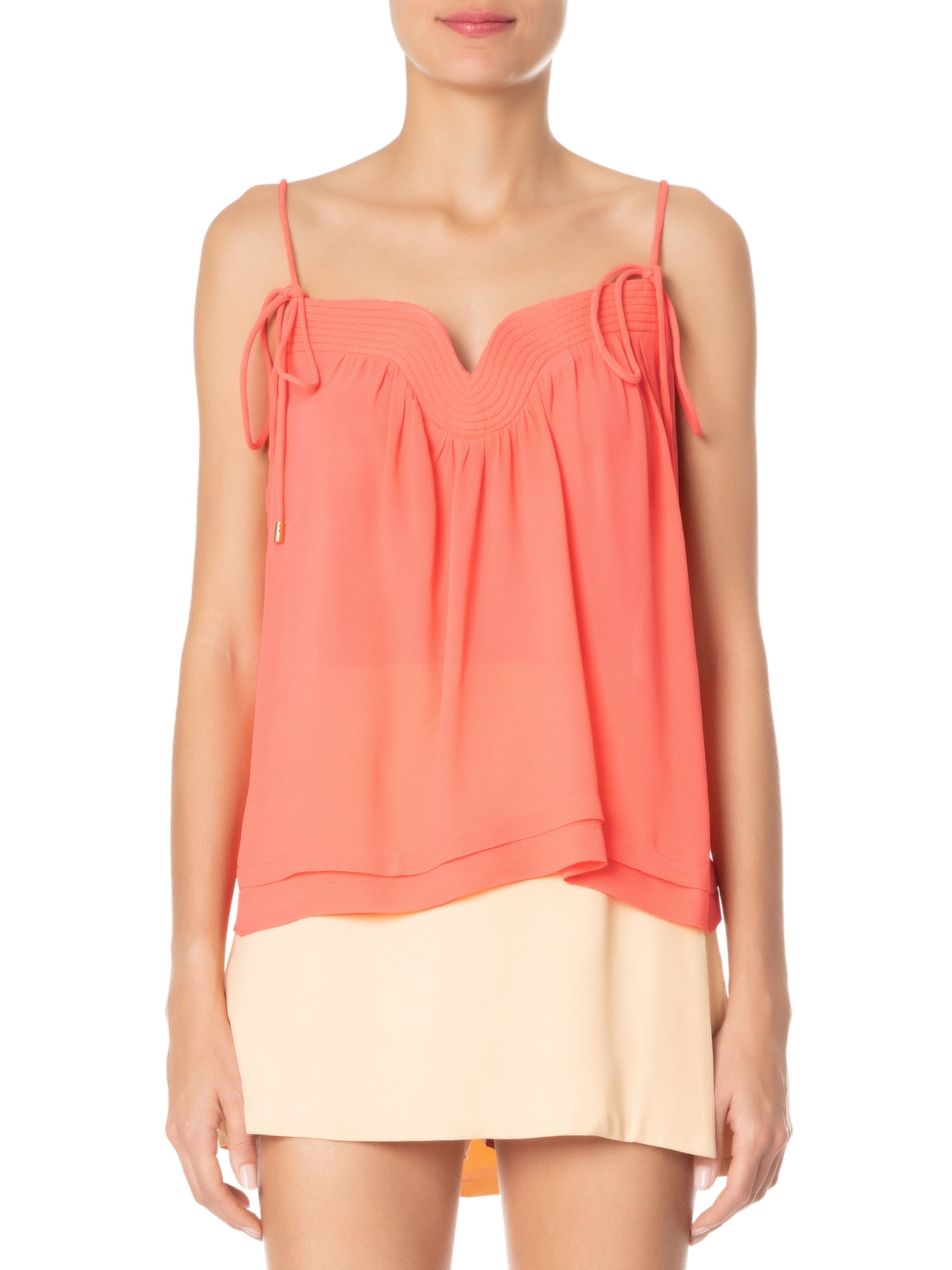 Regata Feminina Pala Pespontos Rosa Animale