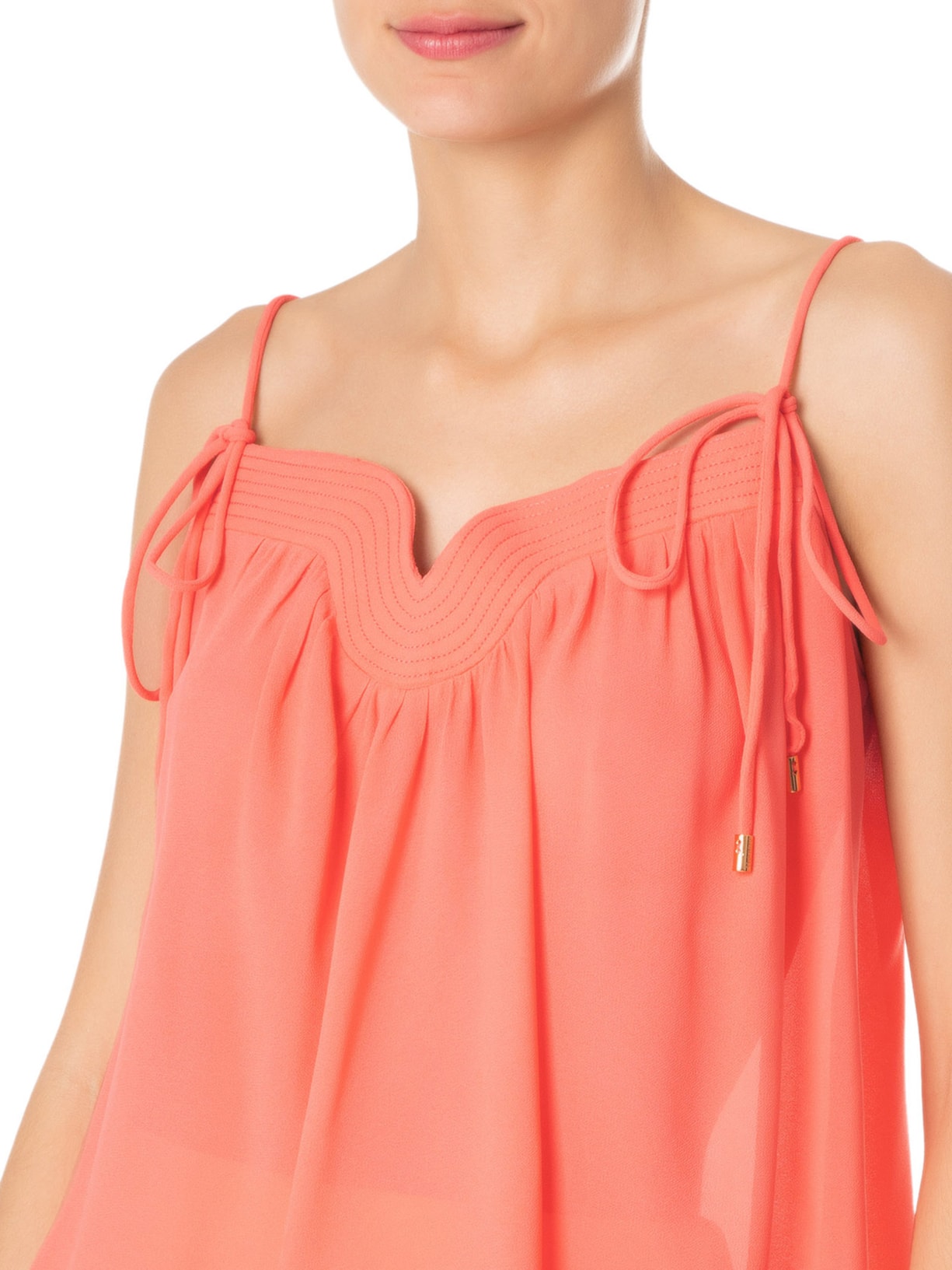 Regata Feminina Pala Pespontos Rosa Animale