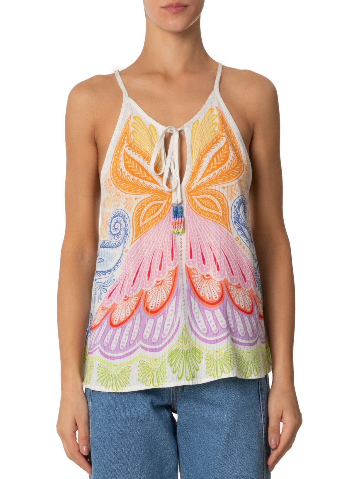 Regata Feminina Papillon Laranja  Farm