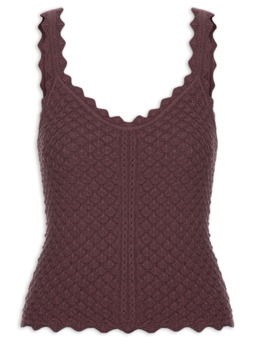Regata Feminina Pisa Tree Tricot - Vinho