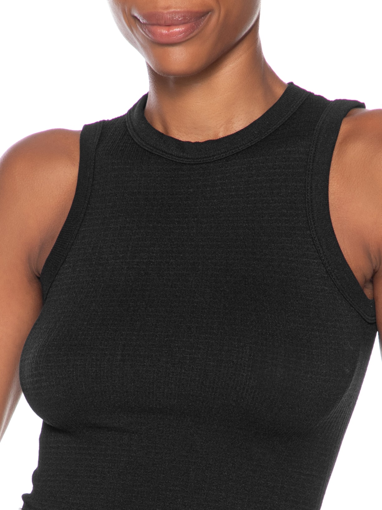 Regata Feminina Poliamida Básica Preto Basiq