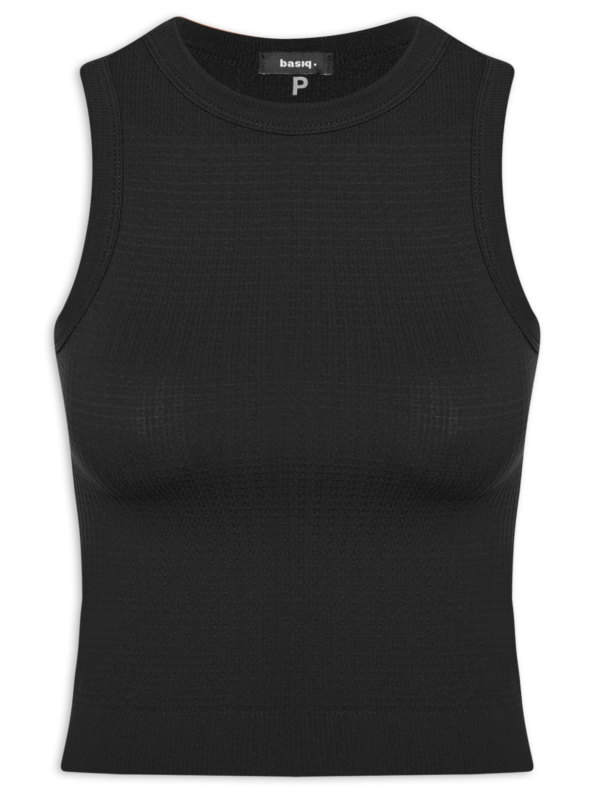 Regata Feminina Poliamida Básica Preto Basiq